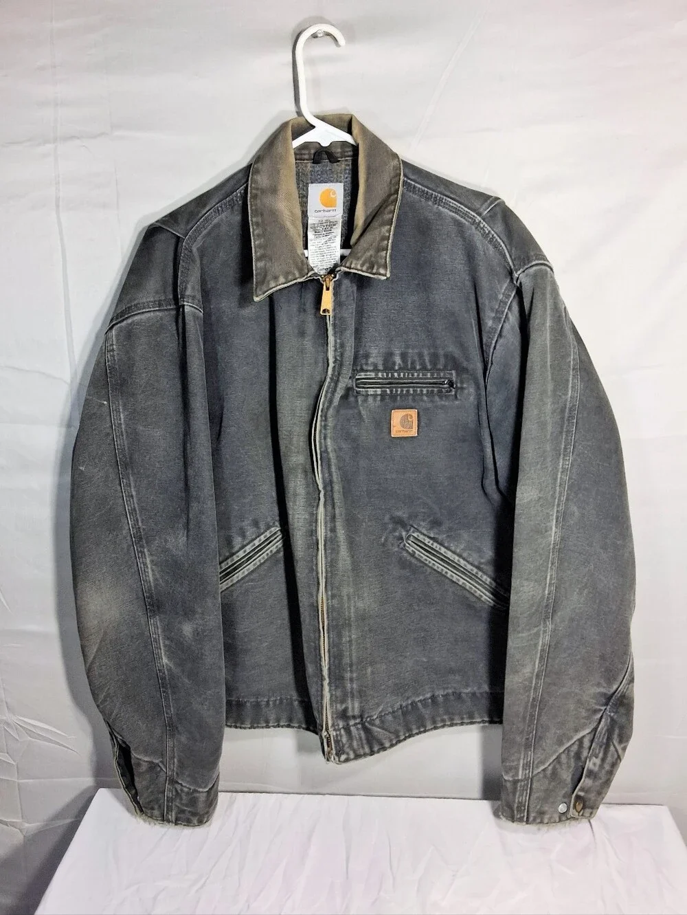 Carhartt Men's Large Detroit J97 Black or Petrol Blanket Sun-faded Coat/Jacket